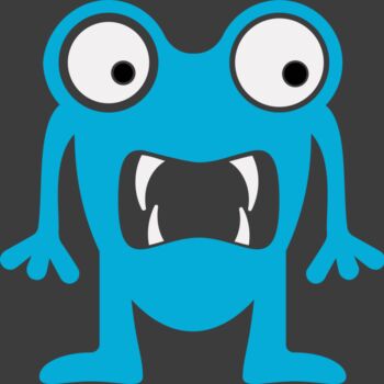 Cute Blue Monster Thumbnail