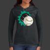 Ladies 100% Ring Spun Cotton Long Sleeve Hooded T Shirt Thumbnail