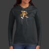 Ladies 100% Ring Spun Cotton Long Sleeve Hooded T Shirt Thumbnail