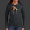 Ladies 100% Ring Spun Cotton Long Sleeve Hooded T Shirt Thumbnail