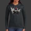 Ladies 100% Ring Spun Cotton Long Sleeve Hooded T Shirt Thumbnail