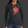 Ladies 100% Ring Spun Cotton Long Sleeve Hooded T Shirt Thumbnail