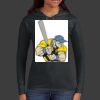 Ladies 100% Ring Spun Cotton Long Sleeve Hooded T Shirt Thumbnail