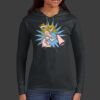 Ladies 100% Ring Spun Cotton Long Sleeve Hooded T Shirt Thumbnail