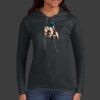 Ladies 100% Ring Spun Cotton Long Sleeve Hooded T Shirt Thumbnail