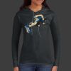 Ladies 100% Ring Spun Cotton Long Sleeve Hooded T Shirt Thumbnail