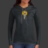 Ladies 100% Ring Spun Cotton Long Sleeve Hooded T Shirt Thumbnail