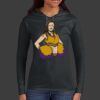 Ladies 100% Ring Spun Cotton Long Sleeve Hooded T Shirt Thumbnail