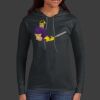 Ladies 100% Ring Spun Cotton Long Sleeve Hooded T Shirt Thumbnail