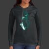 Ladies 100% Ring Spun Cotton Long Sleeve Hooded T Shirt Thumbnail