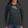 Ladies 100% Ring Spun Cotton Long Sleeve Hooded T Shirt Thumbnail