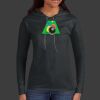Ladies 100% Ring Spun Cotton Long Sleeve Hooded T Shirt Thumbnail
