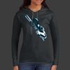 Ladies 100% Ring Spun Cotton Long Sleeve Hooded T Shirt Thumbnail