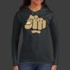 Ladies 100% Ring Spun Cotton Long Sleeve Hooded T Shirt Thumbnail