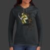 Ladies 100% Ring Spun Cotton Long Sleeve Hooded T Shirt Thumbnail