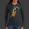 Ladies 100% Ring Spun Cotton Long Sleeve Hooded T Shirt Thumbnail