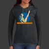 Ladies 100% Ring Spun Cotton Long Sleeve Hooded T Shirt Thumbnail