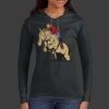 Ladies 100% Ring Spun Cotton Long Sleeve Hooded T Shirt Thumbnail