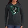 Ladies 100% Ring Spun Cotton Long Sleeve Hooded T Shirt Thumbnail
