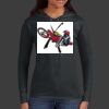 Ladies 100% Ring Spun Cotton Long Sleeve Hooded T Shirt Thumbnail