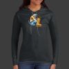 Ladies 100% Ring Spun Cotton Long Sleeve Hooded T Shirt Thumbnail