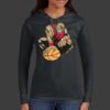 Ladies 100% Ring Spun Cotton Long Sleeve Hooded T Shirt Thumbnail