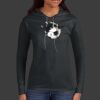 Ladies 100% Ring Spun Cotton Long Sleeve Hooded T Shirt Thumbnail
