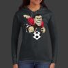 Ladies 100% Ring Spun Cotton Long Sleeve Hooded T Shirt Thumbnail