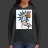 Ladies 100% Ring Spun Cotton Long Sleeve Hooded T Shirt Thumbnail