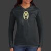 Ladies 100% Ring Spun Cotton Long Sleeve Hooded T Shirt Thumbnail