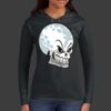 Ladies 100% Ring Spun Cotton Long Sleeve Hooded T Shirt Thumbnail
