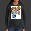 Ladies 100% Ring Spun Cotton Long Sleeve Hooded T Shirt Thumbnail