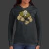 Ladies 100% Ring Spun Cotton Long Sleeve Hooded T Shirt Thumbnail