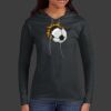 Ladies 100% Ring Spun Cotton Long Sleeve Hooded T Shirt Thumbnail