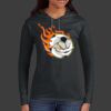 Ladies 100% Ring Spun Cotton Long Sleeve Hooded T Shirt Thumbnail