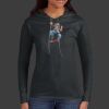 Ladies 100% Ring Spun Cotton Long Sleeve Hooded T Shirt Thumbnail