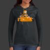 Ladies 100% Ring Spun Cotton Long Sleeve Hooded T Shirt Thumbnail