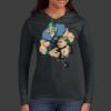 Ladies 100% Ring Spun Cotton Long Sleeve Hooded T Shirt Thumbnail