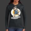Ladies 100% Ring Spun Cotton Long Sleeve Hooded T Shirt Thumbnail