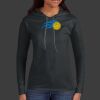 Ladies 100% Ring Spun Cotton Long Sleeve Hooded T Shirt Thumbnail