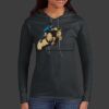 Ladies 100% Ring Spun Cotton Long Sleeve Hooded T Shirt Thumbnail
