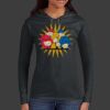 Ladies 100% Ring Spun Cotton Long Sleeve Hooded T Shirt Thumbnail