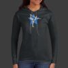 Ladies 100% Ring Spun Cotton Long Sleeve Hooded T Shirt Thumbnail