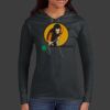 Ladies 100% Ring Spun Cotton Long Sleeve Hooded T Shirt Thumbnail
