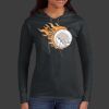 Ladies 100% Ring Spun Cotton Long Sleeve Hooded T Shirt Thumbnail