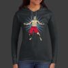 Ladies 100% Ring Spun Cotton Long Sleeve Hooded T Shirt Thumbnail