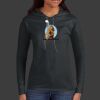 Ladies 100% Ring Spun Cotton Long Sleeve Hooded T Shirt Thumbnail