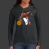 Ladies 100% Ring Spun Cotton Long Sleeve Hooded T Shirt Thumbnail
