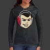 Ladies 100% Ring Spun Cotton Long Sleeve Hooded T Shirt Thumbnail