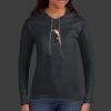 Ladies 100% Ring Spun Cotton Long Sleeve Hooded T Shirt Thumbnail